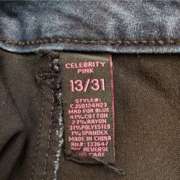 CELEBRITY PINK Dark Wash Mini Button Down Denim Skirt - Picture 9 of 11